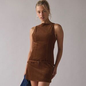 Zara Brown Corduroy Dress